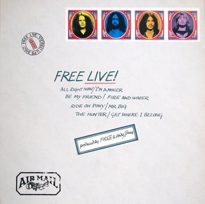 Free - Free Live! (A&M Records, SP 4306) • LP
