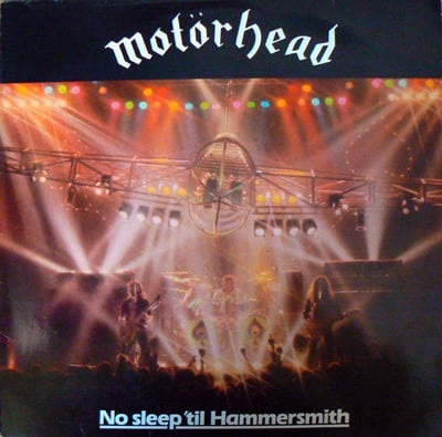 Motörhead - No Sleep 'Til Hammersmith (Mercury, SRM-1-4023) • LP • Presswell Press "LIVE" On Front Cover