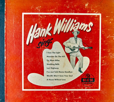 Hank Williams With His Drifting Cowboys - Hank Williams Memorial Album (MGM Records, E3272) • LP