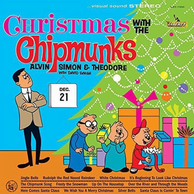 Alvin, Simon And Theodore With David Seville - Christmas With The Chipmunks (Capitol Records, B0021462-01) • LP • Foil Cover • Reissue