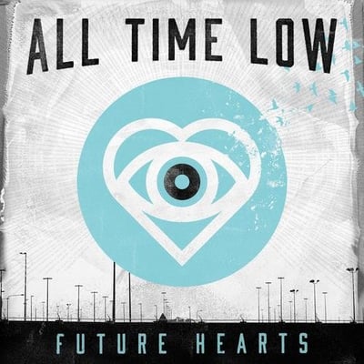 All Time Low - Future Hearts (Hopeless Records, HR2129-1) • LP • Blue/White Split • VG+/VG+