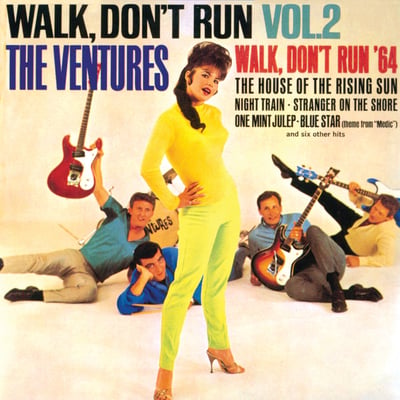 The Ventures - Walk, Don't Run Vol. 2 (Dolton Records, BST-8031) • LP • Rockaway Pressing, Silver Text, Dark Blue Label • G/VG