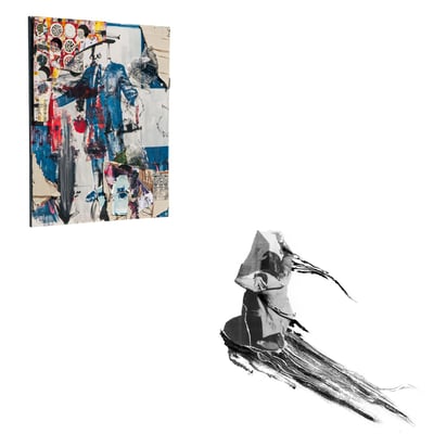 massa nera - The Emptiness Of All Things (Persistent Vision, VIS028) • LP • Blue & White Galaxy • NM/NM
