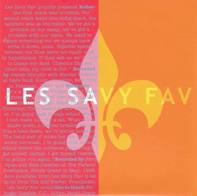 Les Savy Fav - Rodeo (Sub Pop, SP 411) • 7" • NM/NM