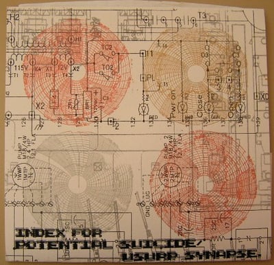 Index For Potential Suicide / Usurp Synapse - Index For Potential Suicide / Usurp Synapse (Witching Hour, WHR-16) • 7" • NM/NM