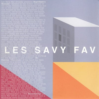 Les Savy Fav - Reprobate's Resumé / No Sleeves (X-Mist Records, XM-063) • 7" • NM/VG