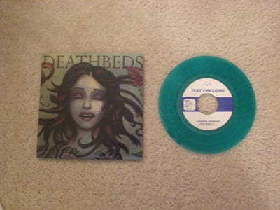 Deathbeds - No Funeral 7" (Transparent Green Vinyl) - Test Press #:22/30