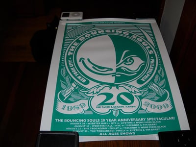 The Bouncing Souls 20th Anniversary Tour w/ Lifetime and Tim Barry @ The Trocadero, Philadelphia, PA Aug 23, 2009 (green)