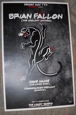 Brian Fallon w/ Dave Hause and Communication Redlight @ The Court Tavern, New Brunswick, NJ, May 7, 2010 Panther (#1/30)
