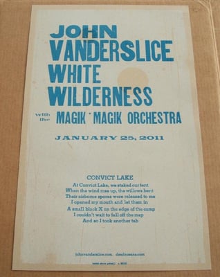 John Vanderslice - White Wilderness Hatch Show Print (pre-order exclusive)