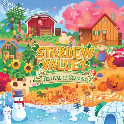 ConcernedApe - Stardew Valley: Festival Of Seasons (Fangamer, FG62) · 2xLP · Pink Translucent / Blue Translucent