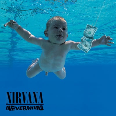 Nirvana - Nevermind (DGC, 0720642442517) · LP · Blue and White Splatter on Clear · Limited Edition, Reissue