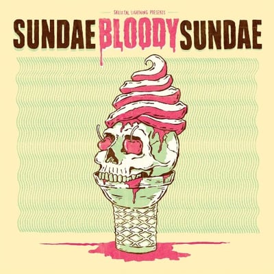 The World Is A Beautiful Place & I Am No Longer Afraid To Die , Rozwell Kid , Kittyhawk , Two Knights - Sundae Bloody Sundae (Skeletal Lightning, SL-024) · 7" · Clear · VG+/VG+