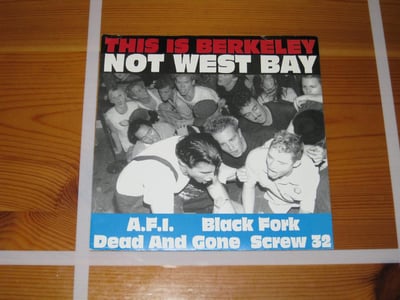 AFI This Is Berkeley Not West Bay 1994 Zafio 1st press, Black