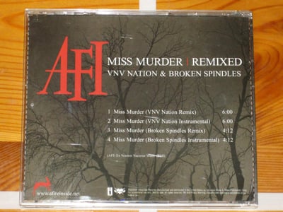 AFI Miss Murder - Remixed 2006 Interscope US promo (inc. VNV Nation & Broken Spindles remixes)