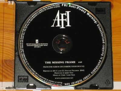 AFI The Missing Frame 2007 Interscope US promo