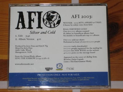 AFI Silver and Cold 2003 DreamWorks US promo
