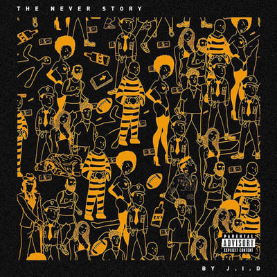 J.I.D - The Never Story (Dreamville, B0027788-01) · LP · Orange