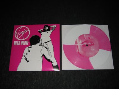 Virgin Mega Whore - s/t "The Door Knob Of San Diego" (white/pink)