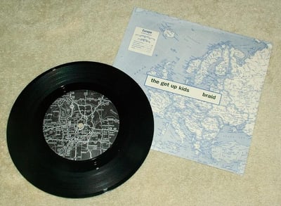 Get Up Kids, The / Braid - Post Marked Stamps #4 [Black w/ Map Sleeve of 500 - Euro Tour Version]