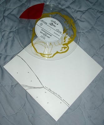 Only Children, The - Girl w/ The Golden Hair [Clear/Red Splotch w/ Puke Green Ink Screenprint And Black Number #443 of 500 / Hand Drawn Cover #13 of 70]