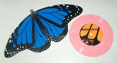 Saves The Day - I'm Sorry I'm Leaving [Pink w/ Dark Blue Butterfly of 88]