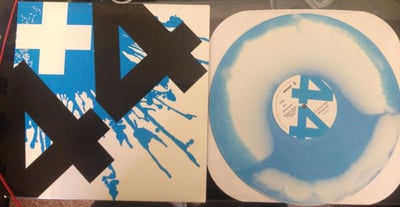 +44 - When Your Heat Stops Beating - 2000 copies - Blue/White Swirl vinyl (Hot Topic Exclusive)