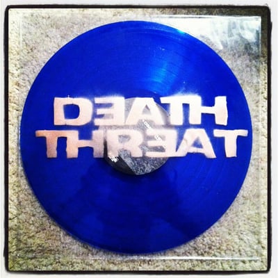 Death Threat - Peace &amp; Security (Clear Blue w/ Spray Painted Disc Sleeve) /40