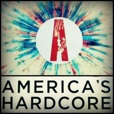 America's Hardcore - (White w/ Blue and Red Splatter) /300