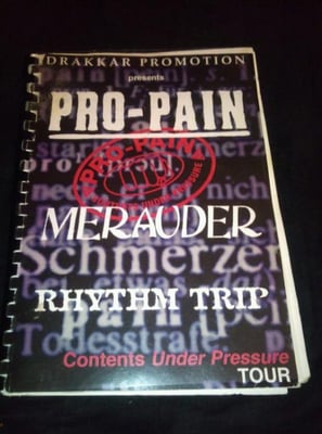 Promotionnal Items, miscellaneous - Merauder/Pro-Pain - European Tour Program for 'Contents Under Pressure'/'Masterkiller' (This was Rob Moschetti's personal program)