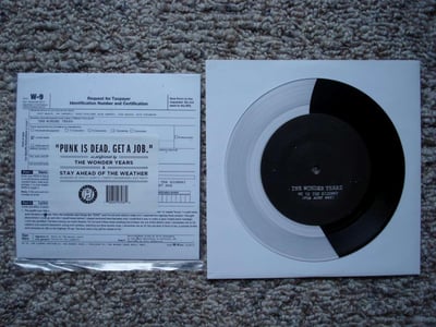 The Wonder Years/Stay Ahead Of The Weather - Punk Is Dead. Get A Job Split (Clear/Black Half & Half) /300