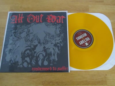 12" - All Out War - Condemned To Suffer - 2003 - 12 - Victory Records - Alternative Artwork – Gold - Limited Edition #/112