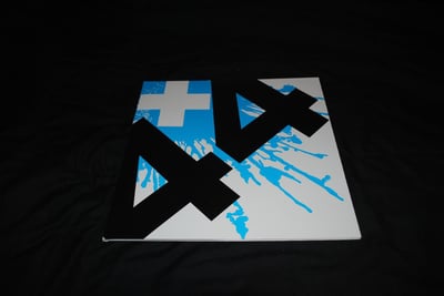 (+44) - When Your Heart Stops Beating | (Gatefold - Baby Blue/White Swirl - LT 2000) [1st on Interscope Records]
