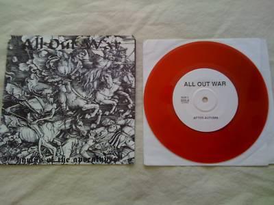7" - All Out War - Hymns Of The Apocalypse - S.U.R. Records - Red - Limited Edition #/300