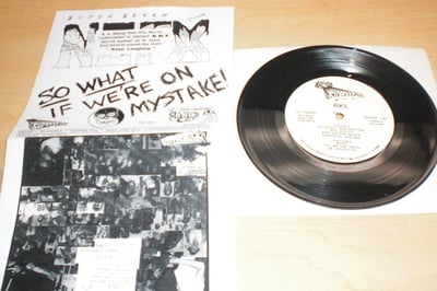 Nofx - so what if we're on mystic -Mispress with RKL labels- black vinyl came with "mystake" cover - moody found another 60 - now 1/102