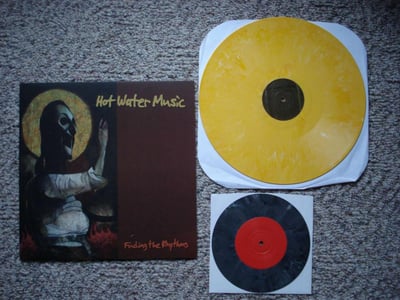 Hot Water Music - Finding The Rhythms (Egg Yolk Yellow & Grey 7") /200
