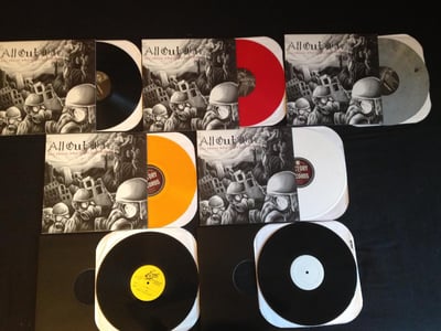 12" - All Out War - For Those Who Were Crucified - 1998 - 13 - Victory Records - Grey Marbled - Limited Edition #/207 (1st Press)