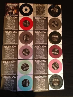 7" - All Out War - Hymns Of The Apocalypse - Trip Machine Laboratories - Army Green - Limited Edition #/202 (2nd Press)