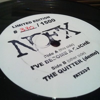 NOFX - I've Become A Cliché/The Quitter (Demo) - Black - 370/1500