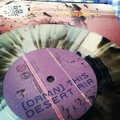 Telescreen/(Damn) This Desert Air - Clear/Grey w/ Black Splatter - /100