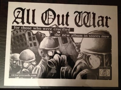 Promotionnal Items, miscellaneous - All Out War - 'For Those Who Were Crucified' Promotional Posters. 3 different designs