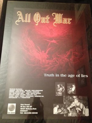 Promotionnal Items, miscellaneous - All Out War - 'Truth In The Age Of Lies' Promotional Poster