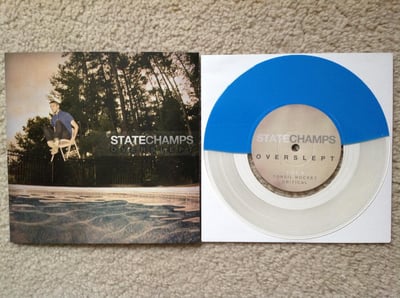 State Champs - Overslept (1st Press, Half Clear/Half Cyan Blue /200) Pure Noise Records