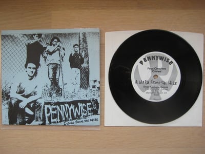 Pennywise: A Word From The Wise (Theologian Records 1989 / black / blue cover / 3rd press)