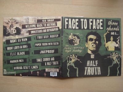 Face To Face: Three Chords And A Half Truth 2xLP (Rise Records & Antagonist Records 2013 / green + yellow / 180g / "other half" lyric sheet" / gatefold / download code) /500