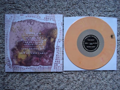 Run For Cover Records 2013 Subscription - Tigers Jaw/Self Defense/The World Is/Code Orange Kids - Split (Tan) /250