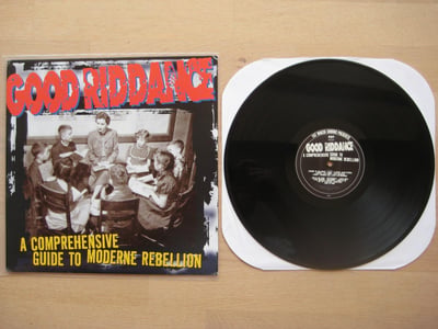 Good Riddance: A Comprehensive Guide To Moderne Rebellion (Fat Wreck Chords 1996 / black / lyric sheet)