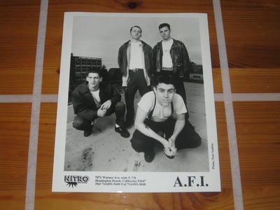AFI Press Publicity Photo Nitro Records 8X10 Very Proud Of Ya, 1996