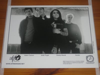 AFI Press Publicity Photo Interscope Records 8X10 Sing The Sorrow, 2003