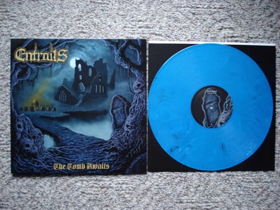 Entrails - The Tomb Awaits (Cracked Tombstone Blue & Black) /100